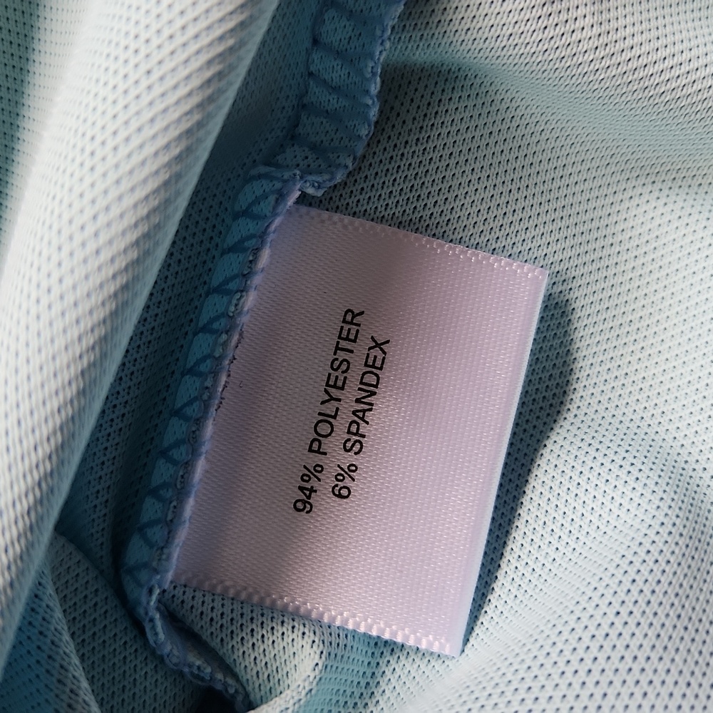 Peter Millar Shark Tooth Island Performance Mesh Polo in Cottage Blue - Picture 10 of 15
